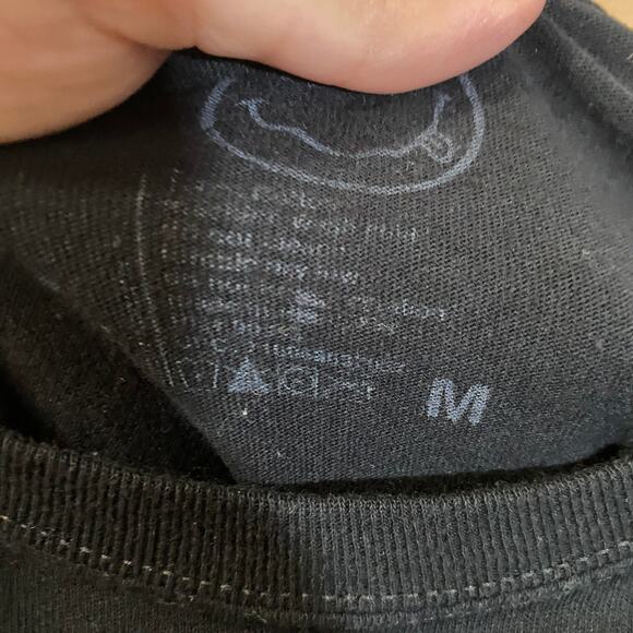 Nirvana Black and Yellow Smiley Face Logo Band Tee Graphic T-Shirt Sz M - Picture 7 of 9